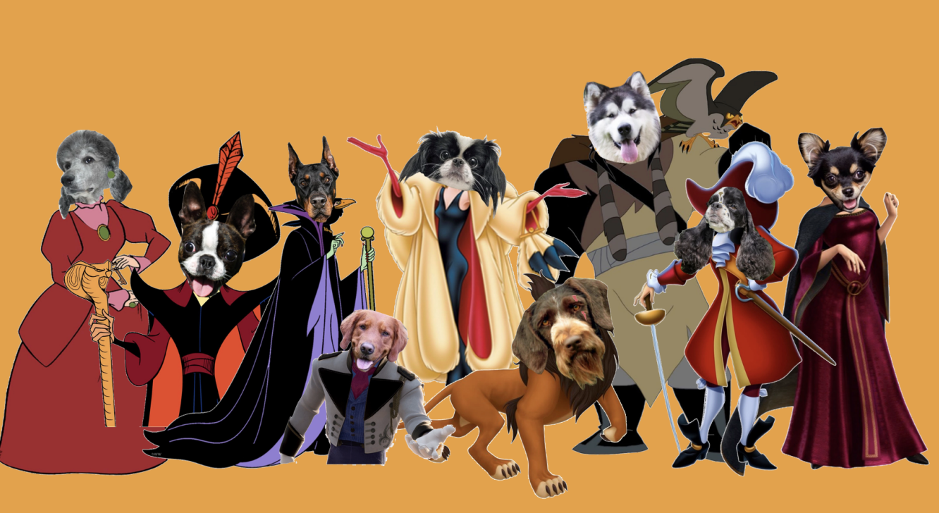 dog breeds as disney villans
