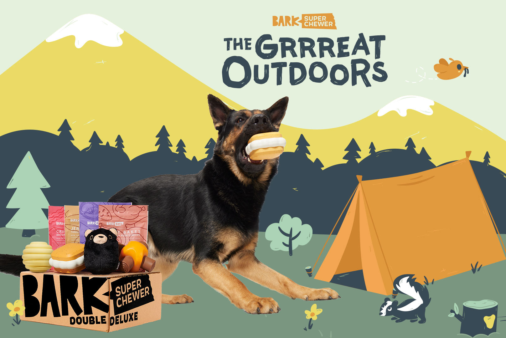 grrreat outdoors bark dog toy box