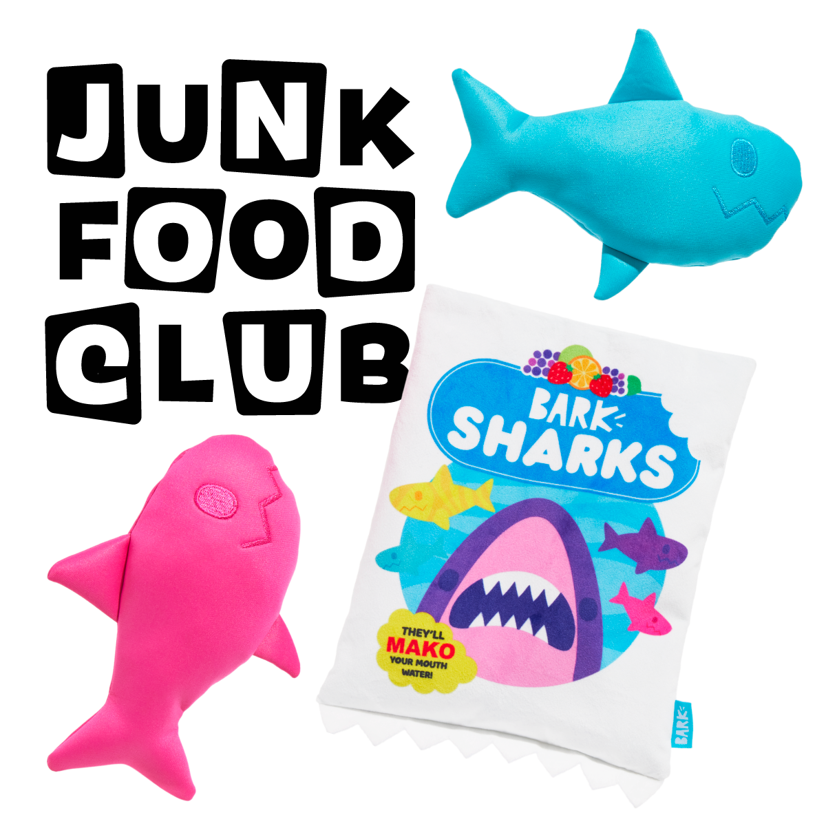Junk Food Club, Plush Monthly Dog Toys