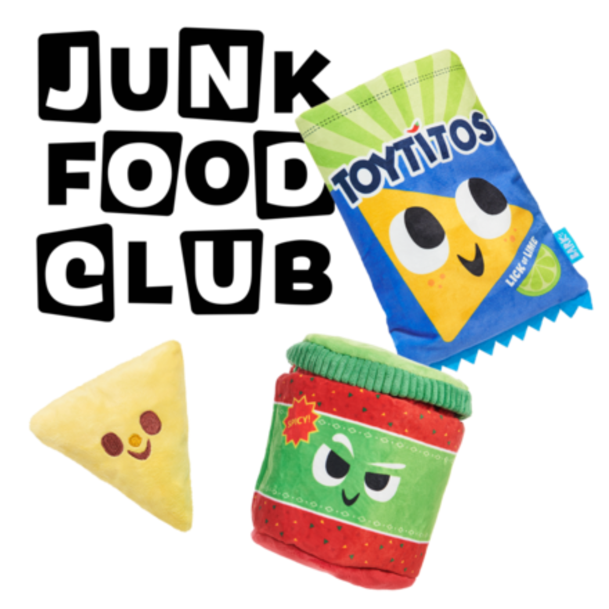 Junk Food Club, Plush Monthly Dog Toys