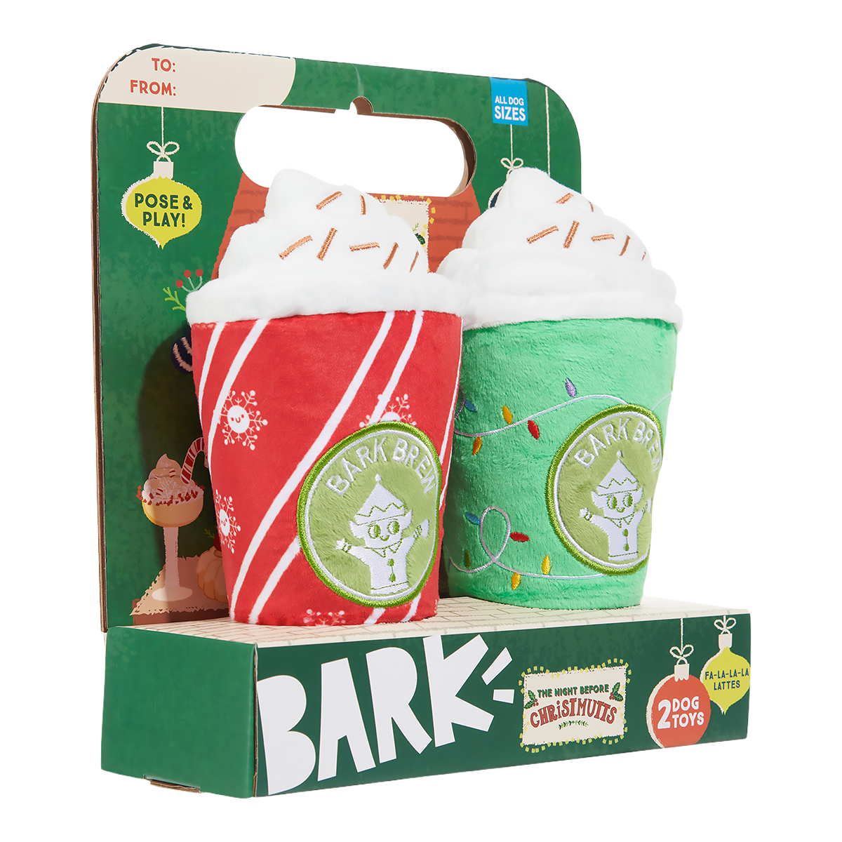Fa-la-la-la Lattes Plush Dog Toy Bundle
