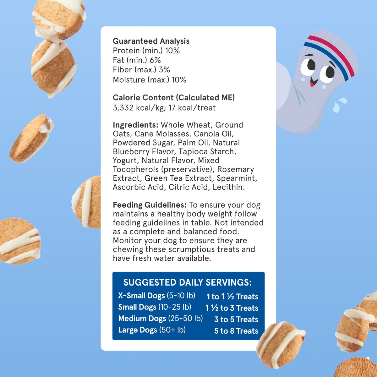 Frosted Socks™ Yogurt Berry Flavor Vegetarian Cereal Dog Treats, 24 oz