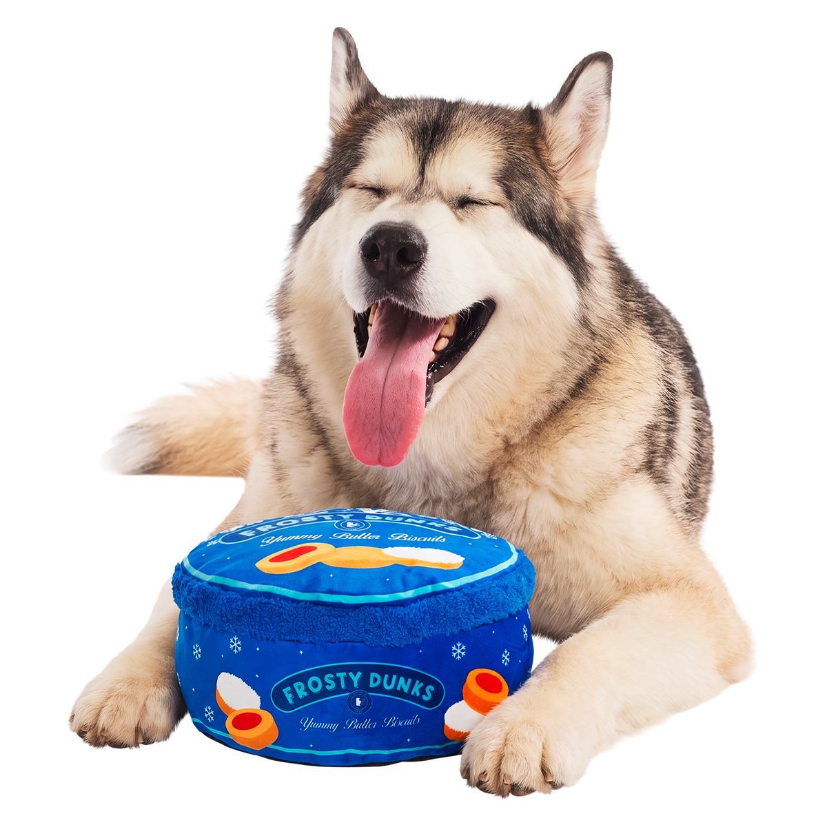 Frosty Dunks Plush Extra-Large + Multi-Part + Enrichment Dog Toy
