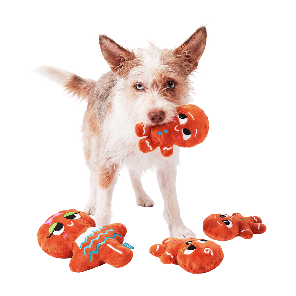 Christmutts With The Crumbs Plush Extra-Large + Multi-Part + Enrichment Dog Toy