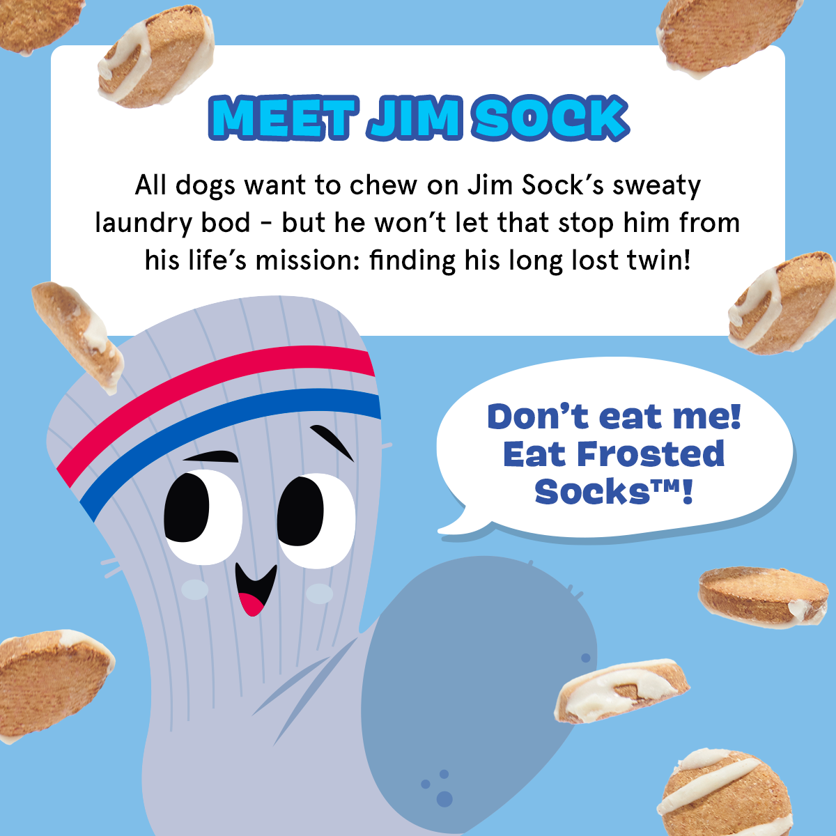 Frosted Socks ™ Crunchy Dog Treats - Yogurt Berry Flavor