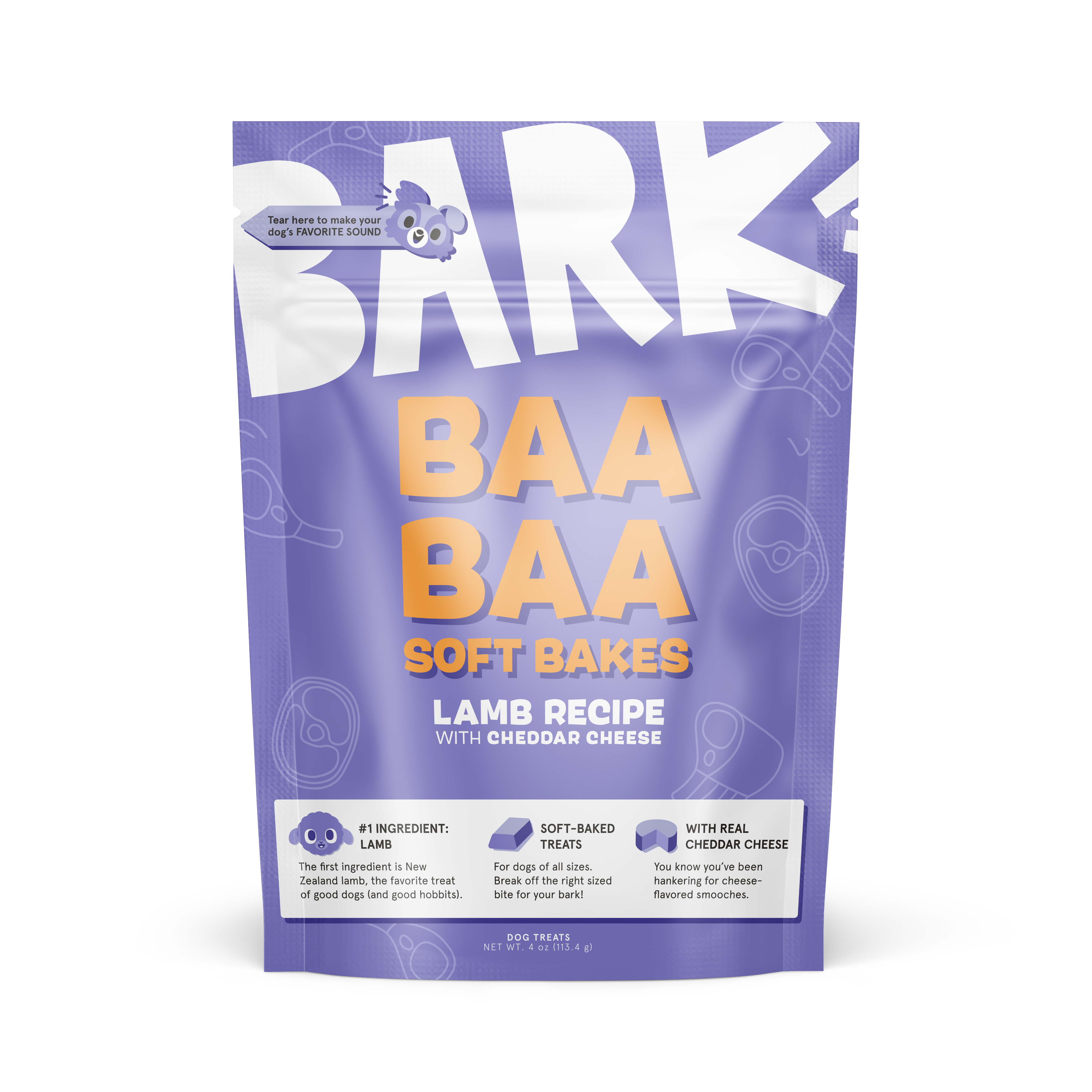 Baa Baa Soft Bakes Lamb Dog Treats, 4 oz