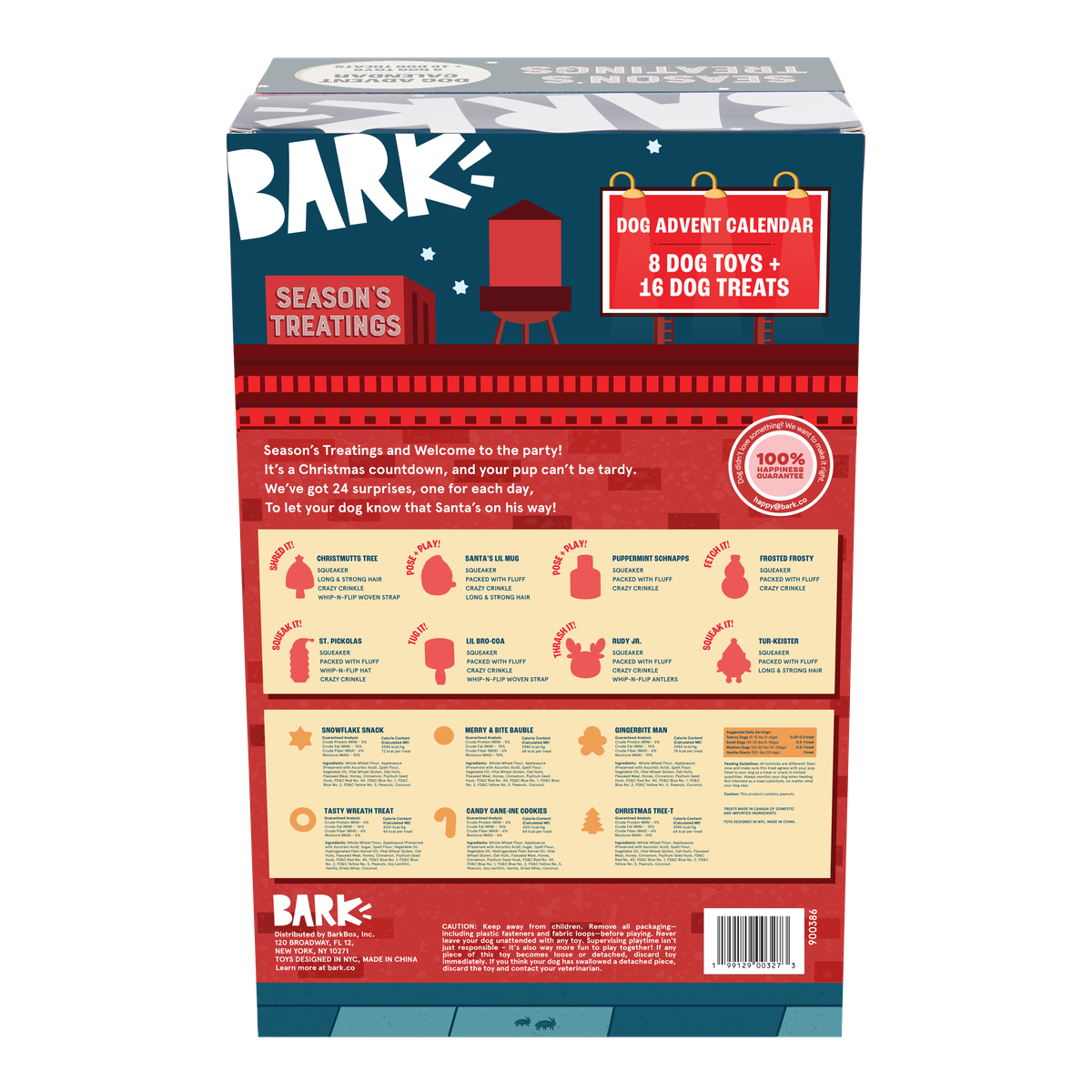 Season's Treatings Toy & Treat Dog Advent Calendar ($75 Value)