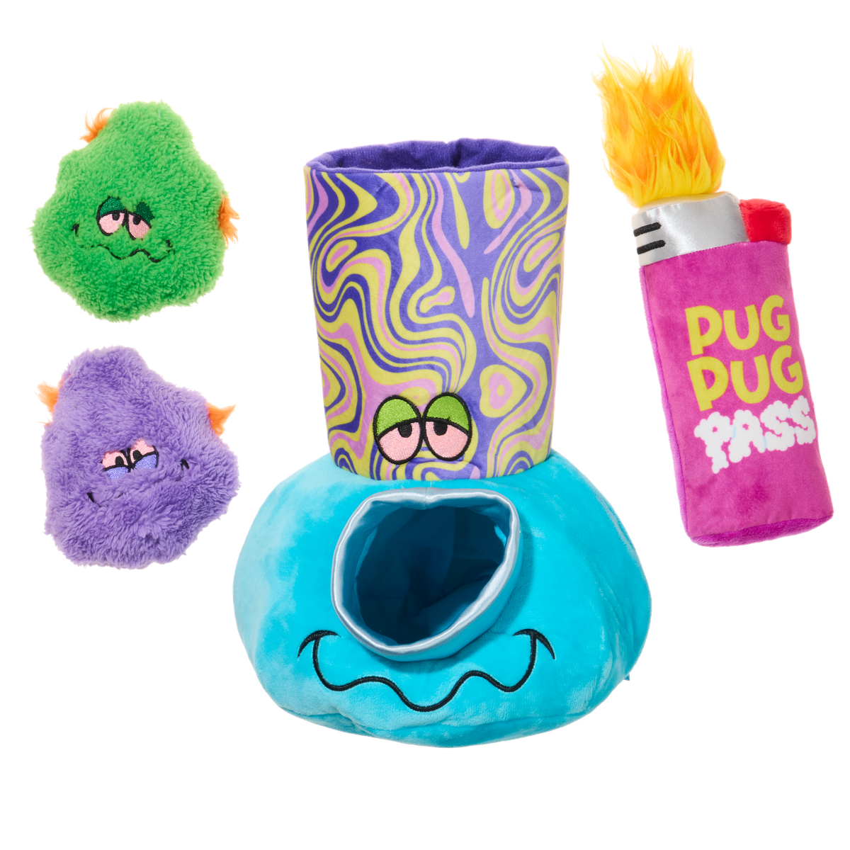 Pipe Dreams Plush Extra-Large + Multi-Part + Enrichment Dog Toy