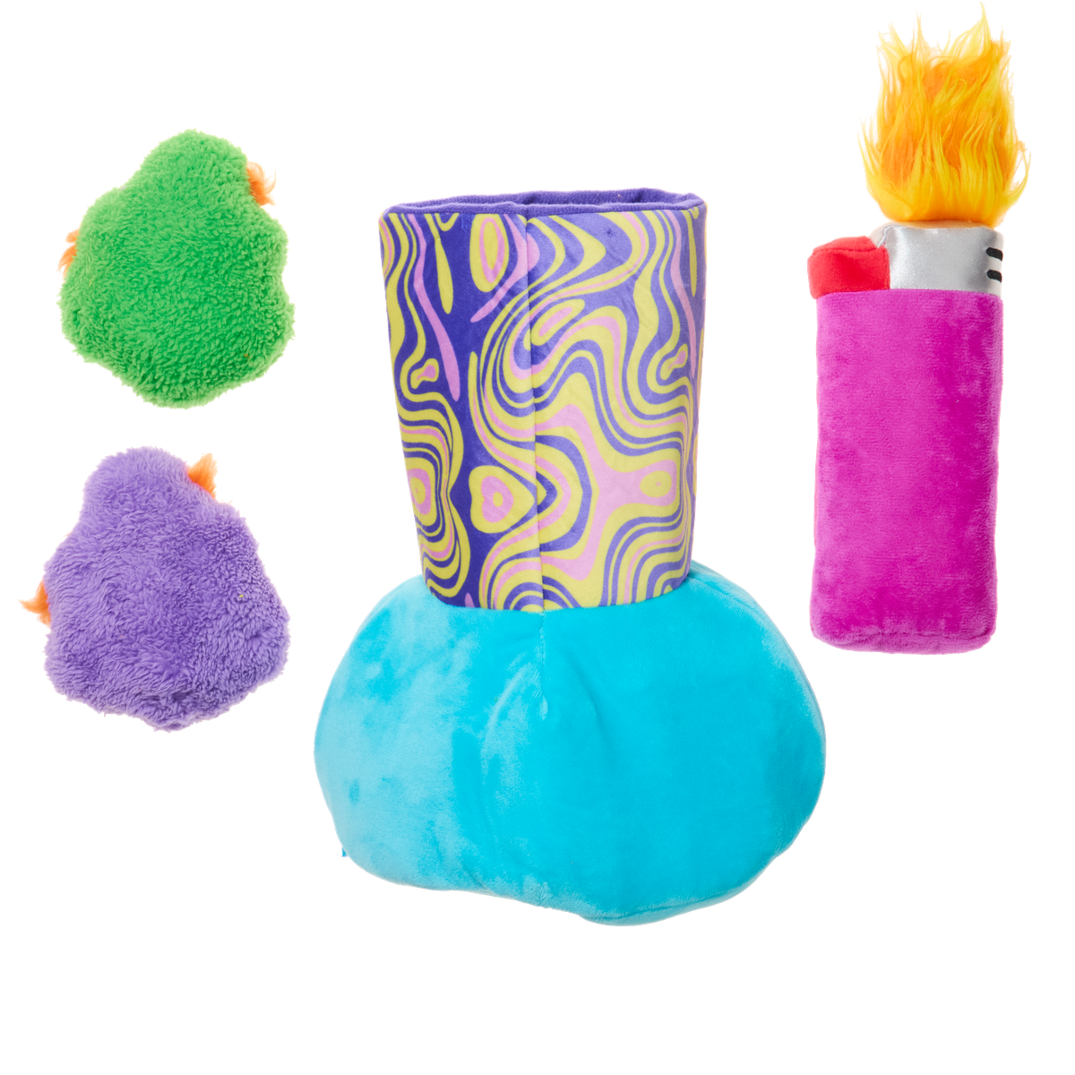 Pipe Dreams Plush Extra-Large + Multi-Part + Enrichment Dog Toy