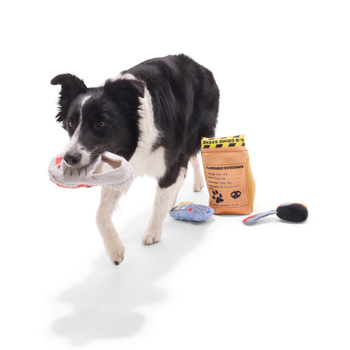 Buried Evidence Plush Multi-Part Enrichment Dog Toy