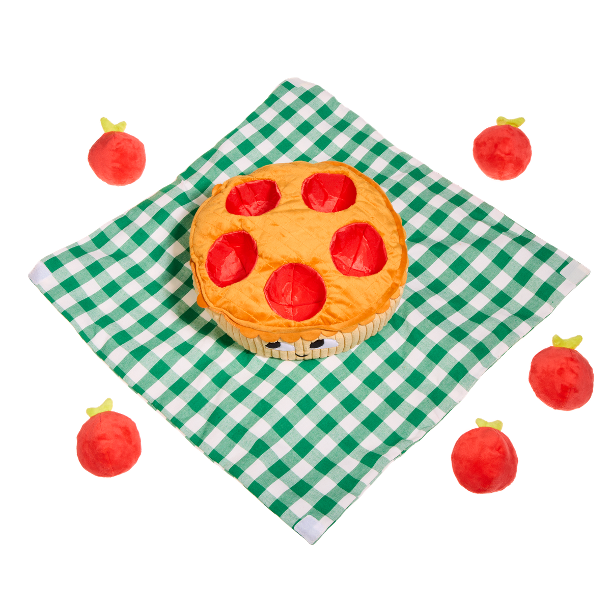 Fresh-Barked Apple Pie Plush Extra-Large + Multi-Part + Enrichment Dog Toy
