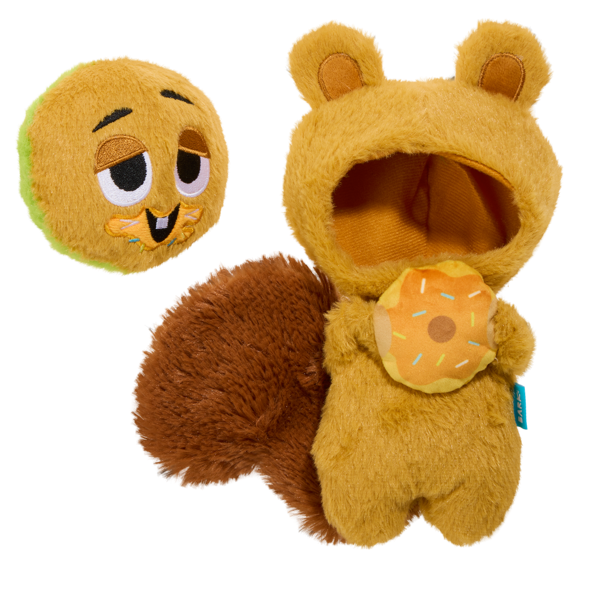 Switchy Squirrel Plush Multi-Part + Enrichment Dog Toy