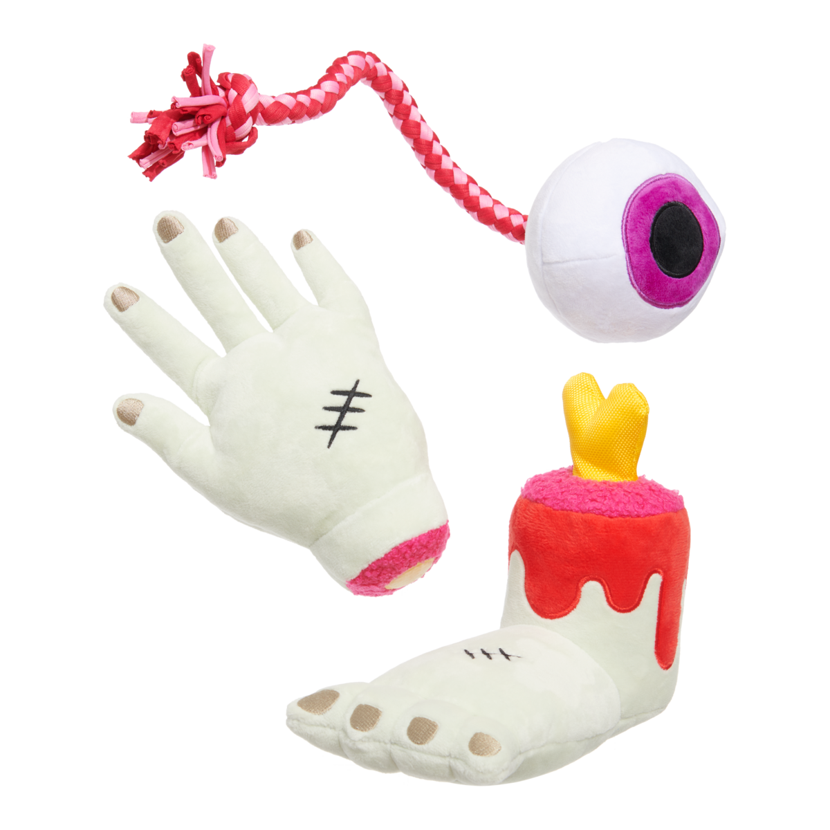 The Part-y Pack Super Chewer Durable Multi-Part + Tug Dog Toy