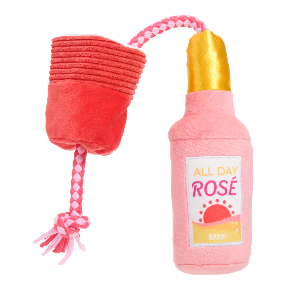 Red Cup Rosé Plush Tug Dog Toy
