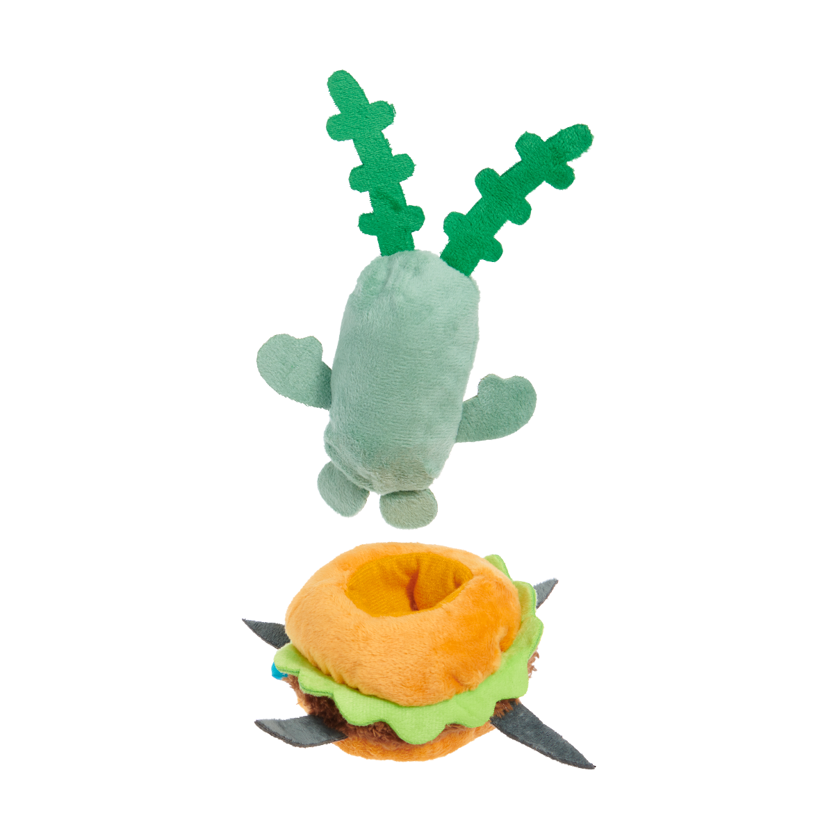 Patty Stealing Plankton Plush Multi-Part + Enrichment Dog Toy