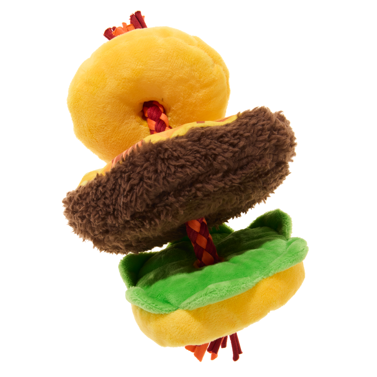 Barkin' Cheese Burger Plush Tug Dog Toy