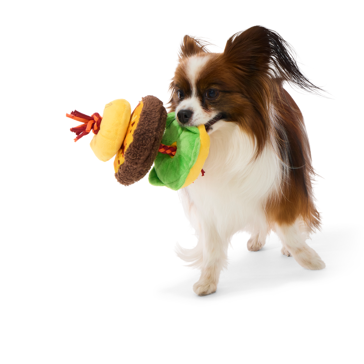 Barkin' Cheese Burger Plush Tug Dog Toy