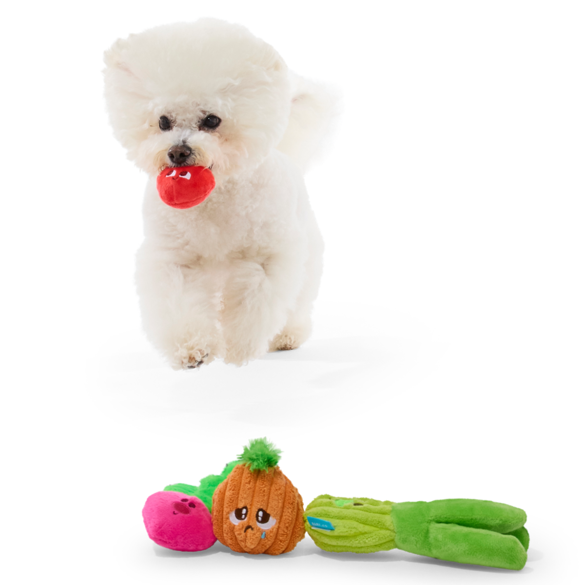Garden Party Plush Multi-Part Tug + Fetch Dog Toy