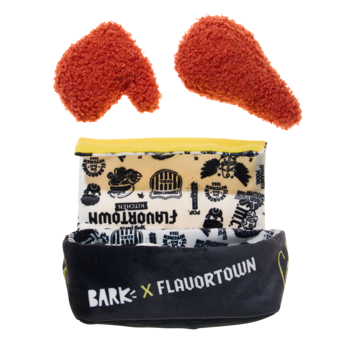 Flavgrrrtown Wings Plush Multi-Part + Enrichment Dog Toy