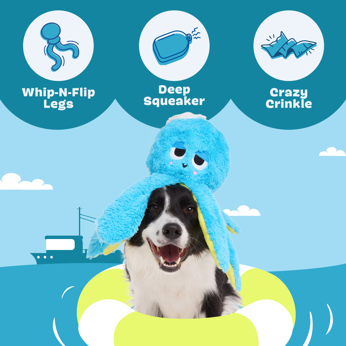 Aye, Aye, Ollie Plush Tug Dog Toy