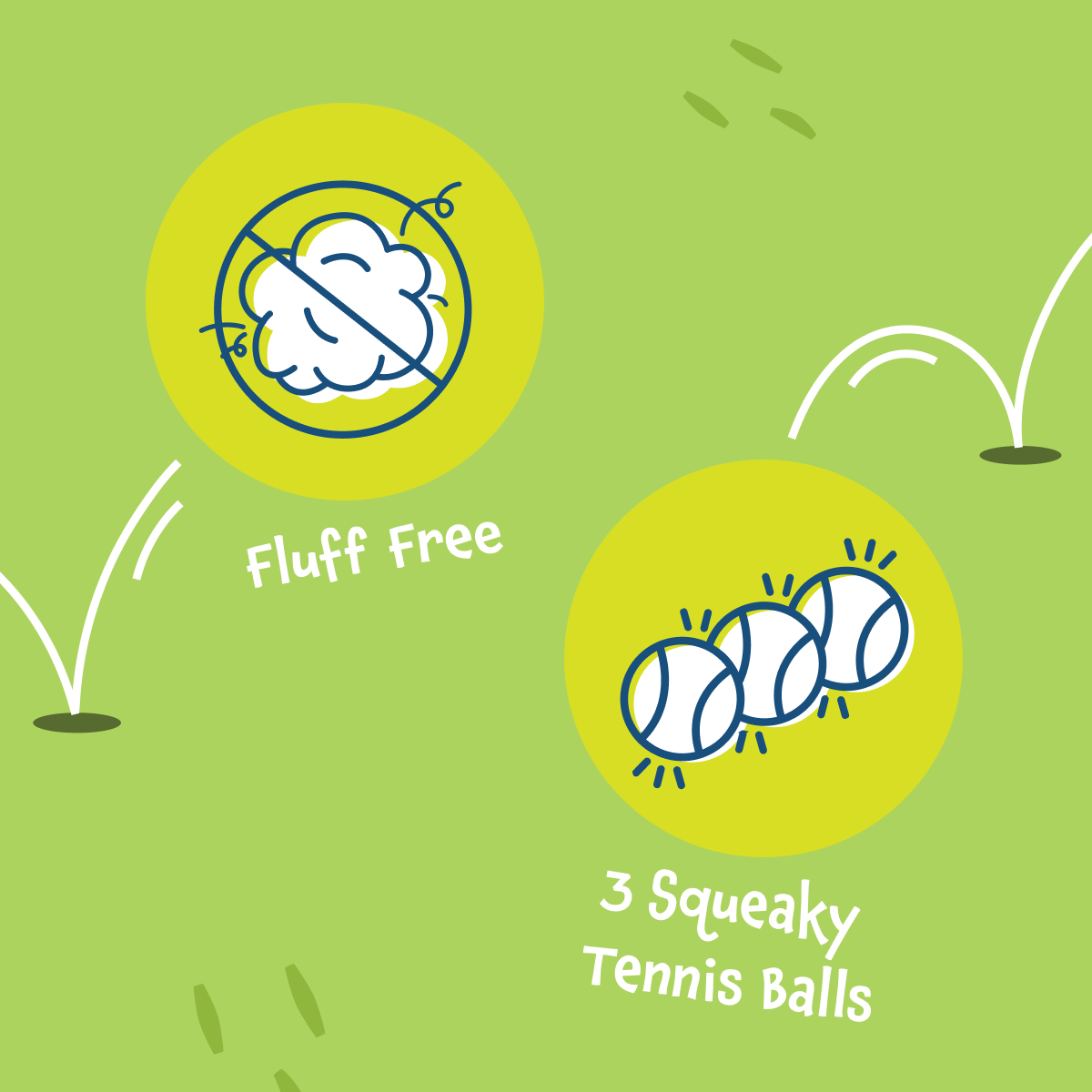 Tennis Ball Club, 3 Squeaky Monthly Tennis Ball Dog Toys