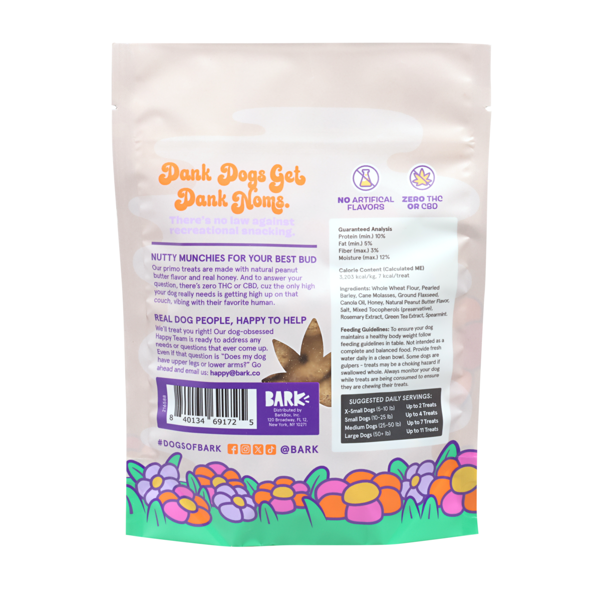 Dank Noms Peanuts, Lamb, Hard, Crunchy, Jerky Dog Treats, 2 Pack
