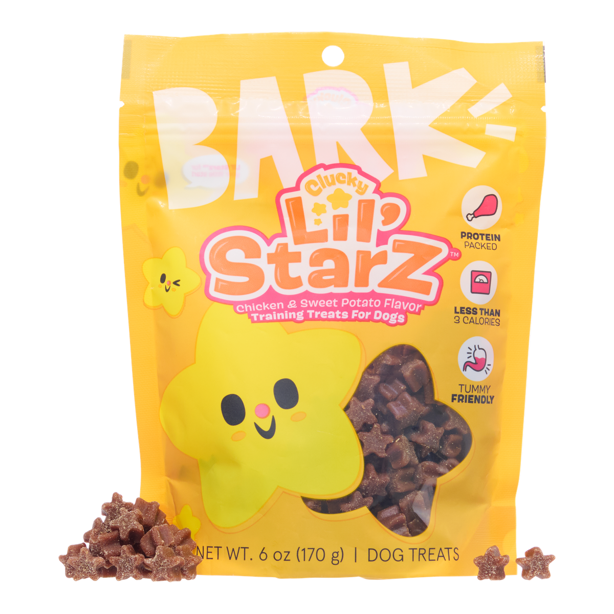 Clucky Lil' Starz Chicken Soft & Chewy Training Dog Treats, 6 oz