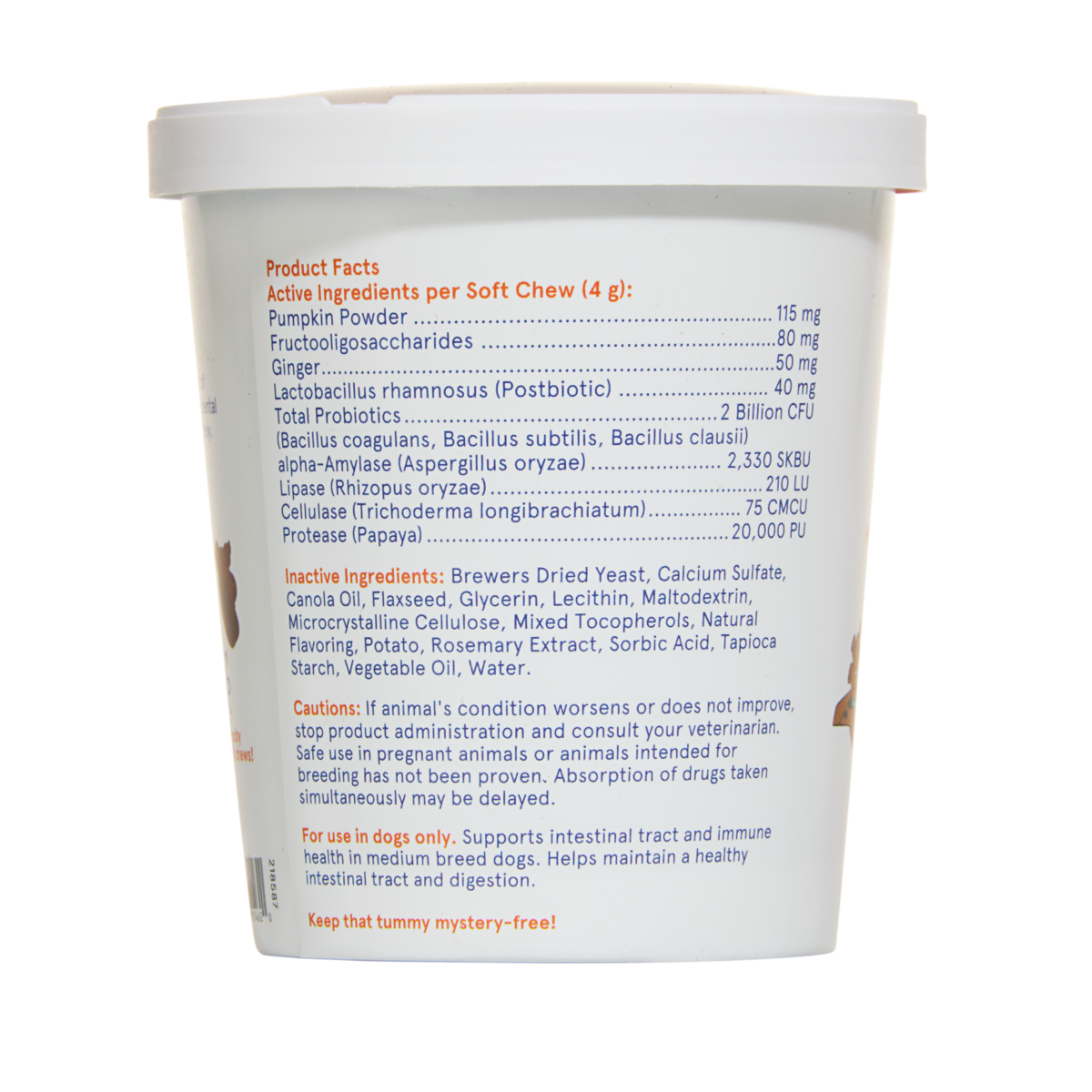 Digestive Dog Treat Supplements, 30 Ct#Size_M