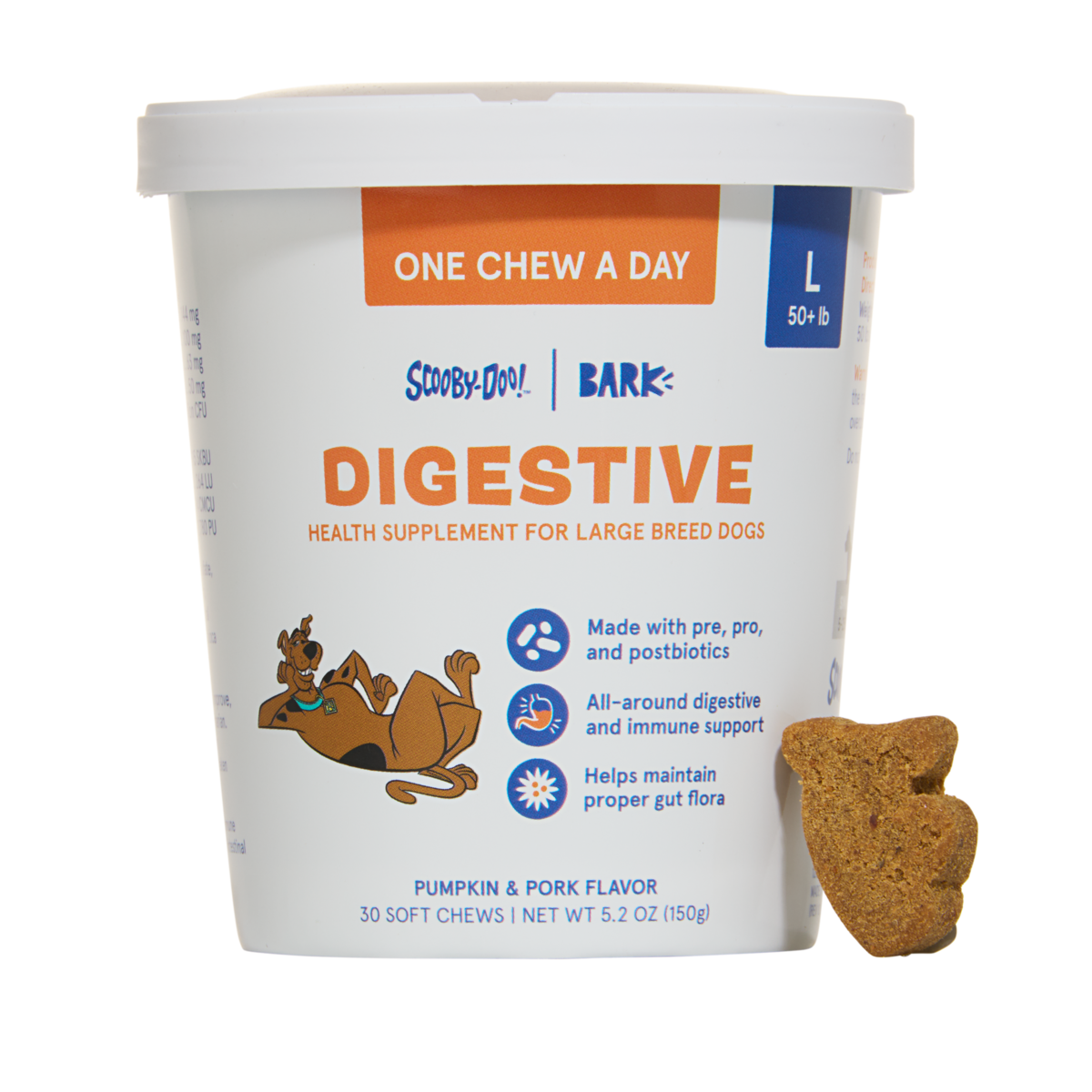 Digestive Dog Treat Supplements, 30 Ct#Size_L