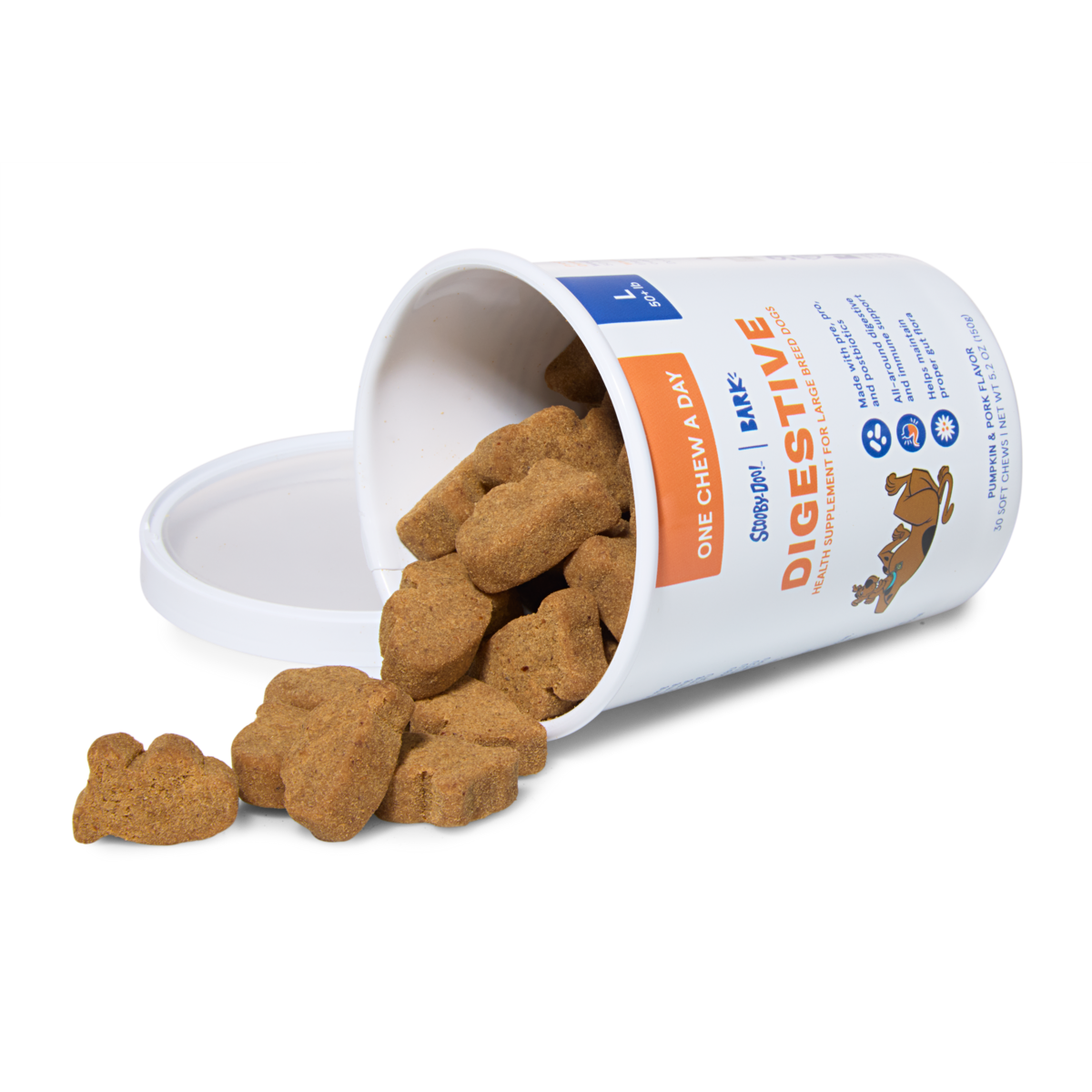 Digestive Dog Treat Supplements, 30 Ct#Size_L