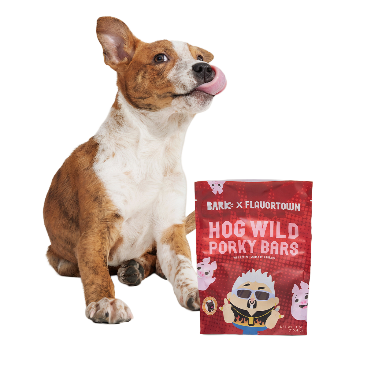Hog Wild Porky Bars Jerky Dog Treats, 4 oz