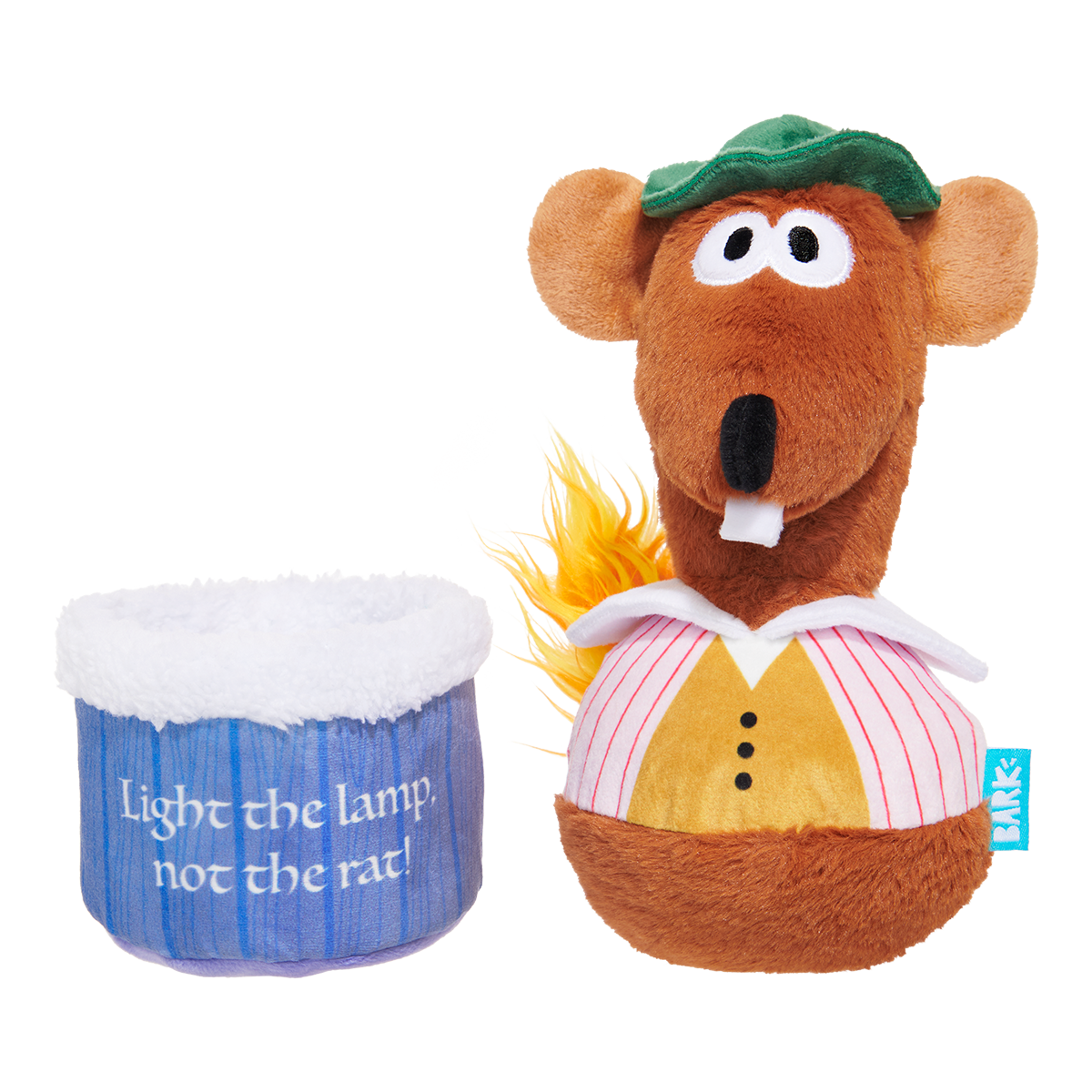Lamplighter Rizzo the Rat Plush Multi-Part + Enrichment Dog Toy