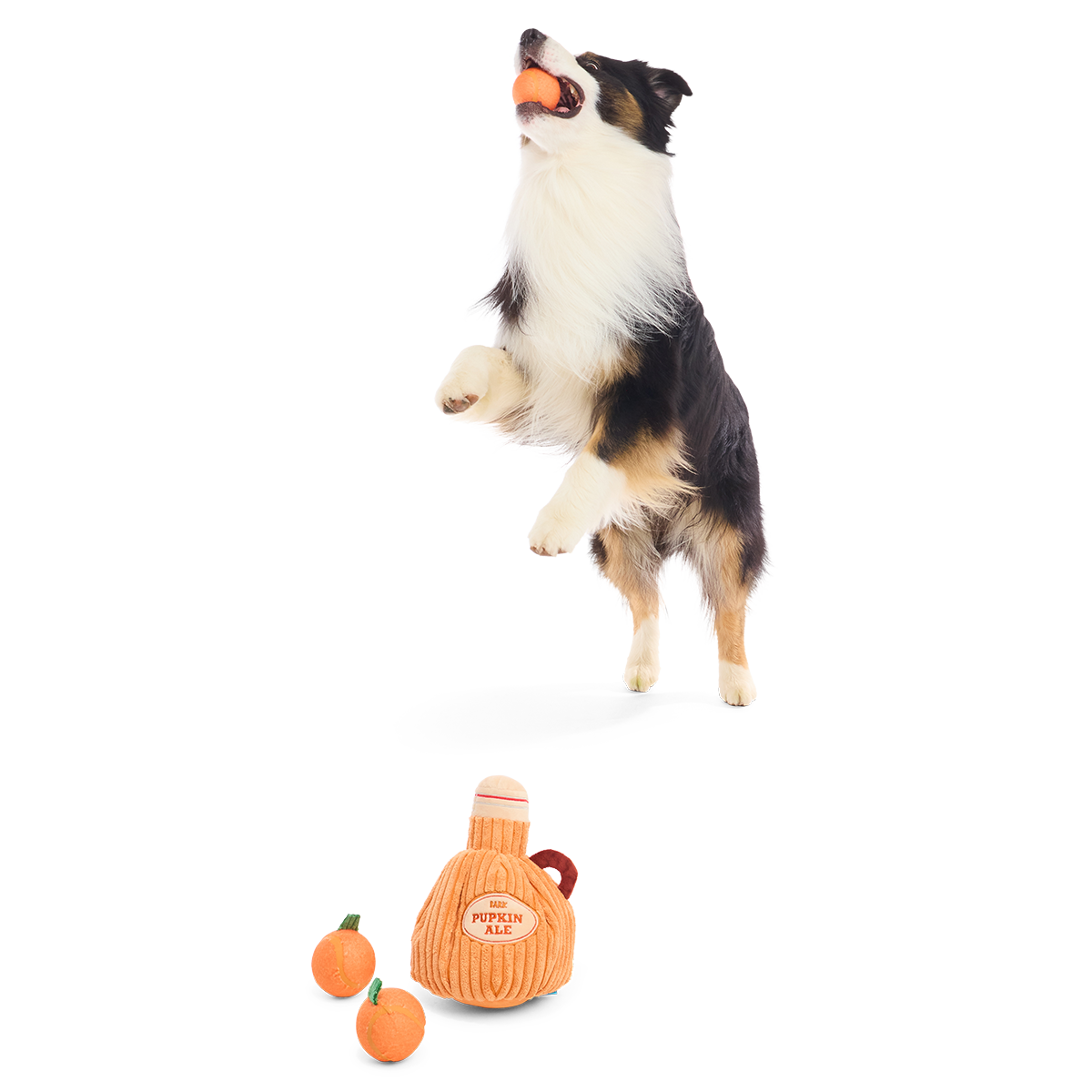 Pupkin Ale Growler Plush Multi-Part + Fetch + Enrichment Dog Toy