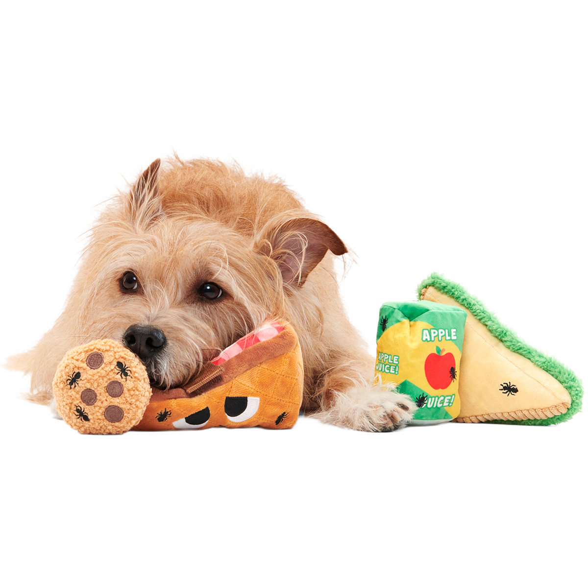 Quick Lick Picnic Plush Tug + Multi-Part + Enrichment Dog Toy