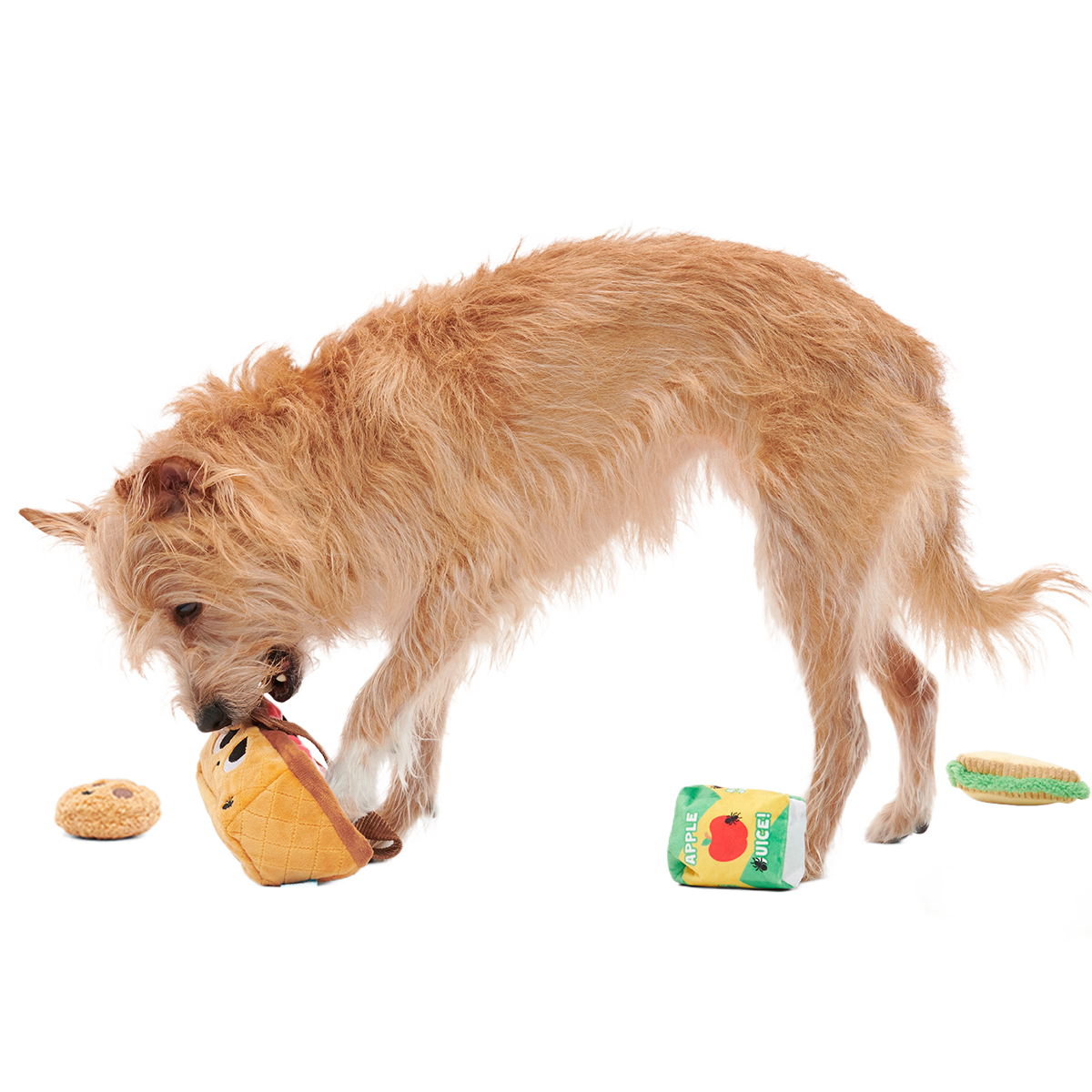 Quick Lick Picnic Plush Tug + Multi-Part + Enrichment Dog Toy
