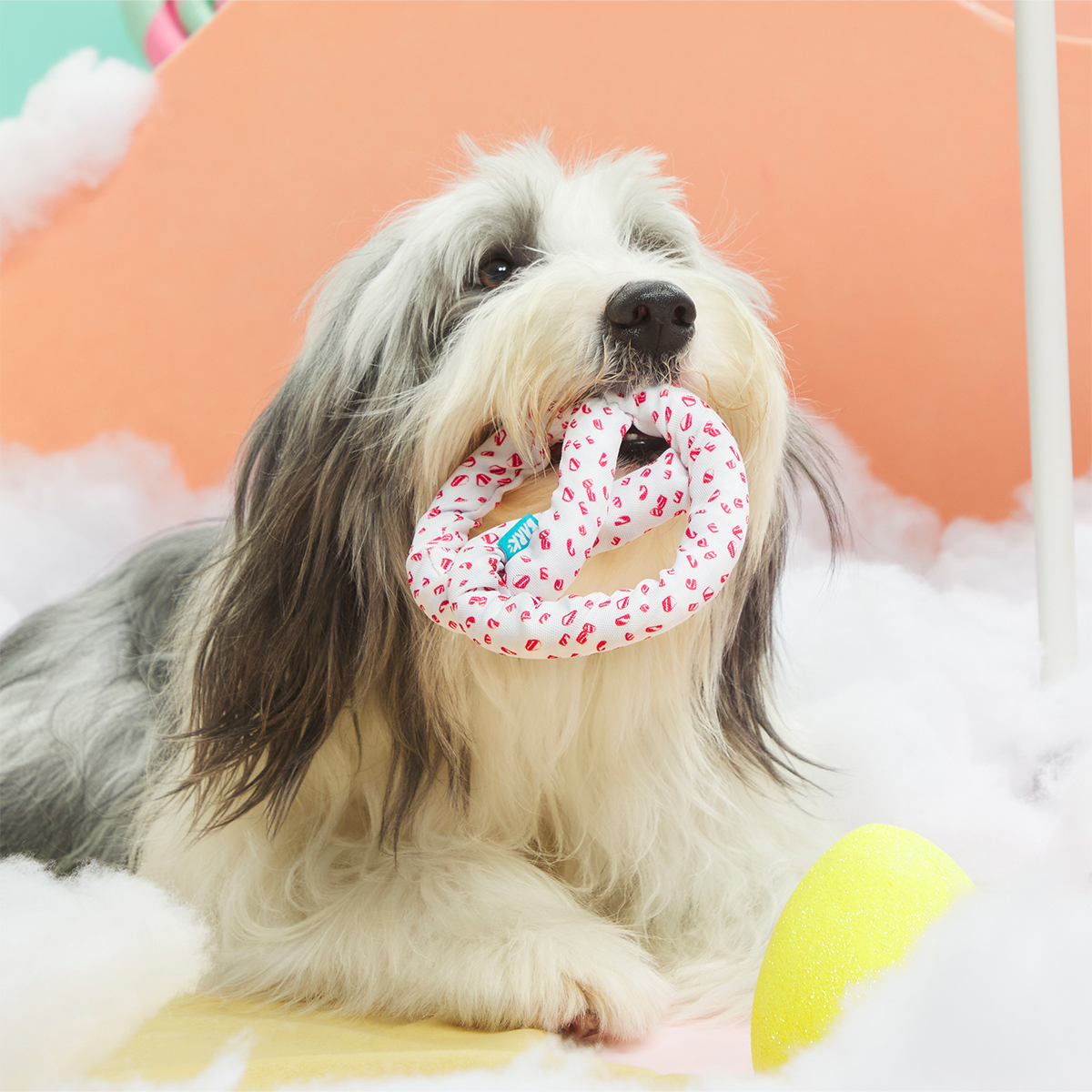 Puppermint Bark Pretzel Plush Tug Dog Toy
