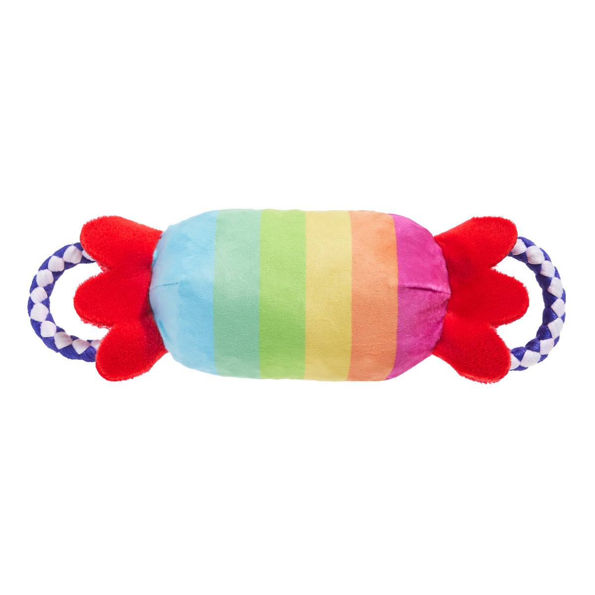 SqueakFarts Candy Plush Tug Dog Toy