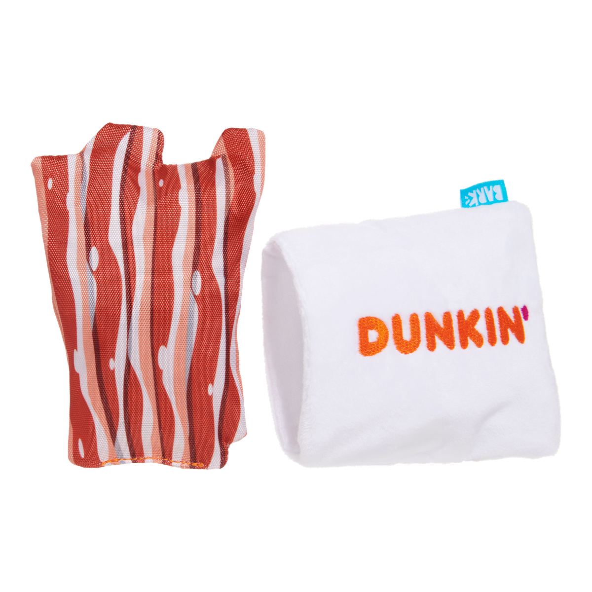 Dunkin'® Snackin' Bacon Plush Multi-Part + Enrichment Dog Toy – BARK