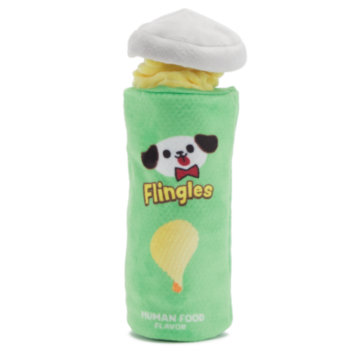 Flingles Can Plush Tug Dog Toy