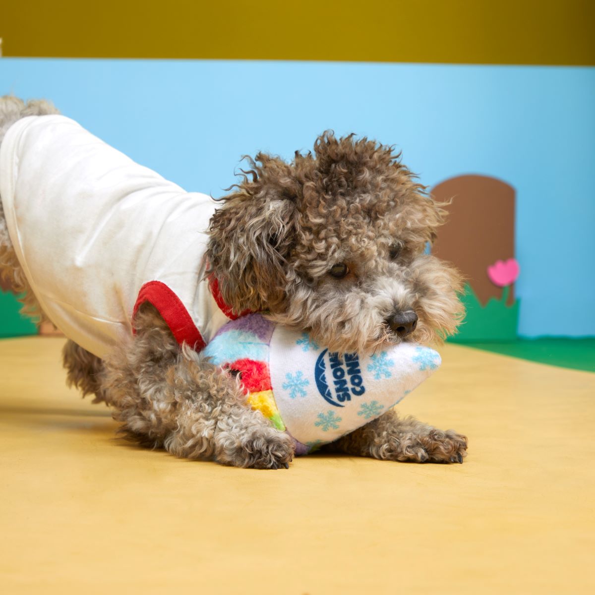 Throw Cone Plush 2-in-1 Fetch Dog Toy