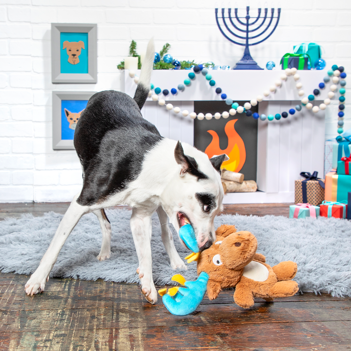Moshe the Menorah Moose Plush Tug Dog Toy