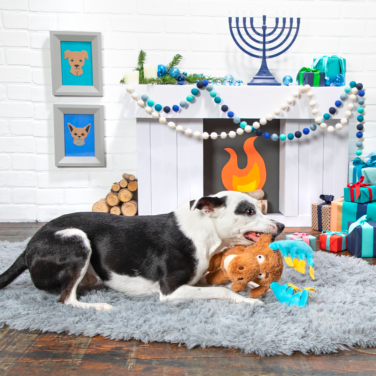 Moshe the Menorah Moose Plush Tug Dog Toy