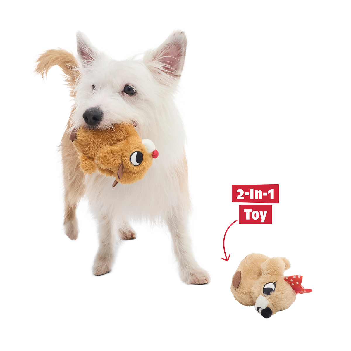 Rudolph® Holiday Gift BarkBox#Assortment_Extra Toy #Dog Size_S