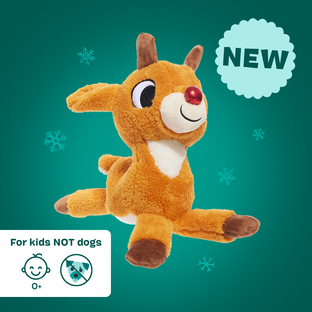 Runnin' Rudolph® Plush Multi-Part Kid + Dog Toy Bundle