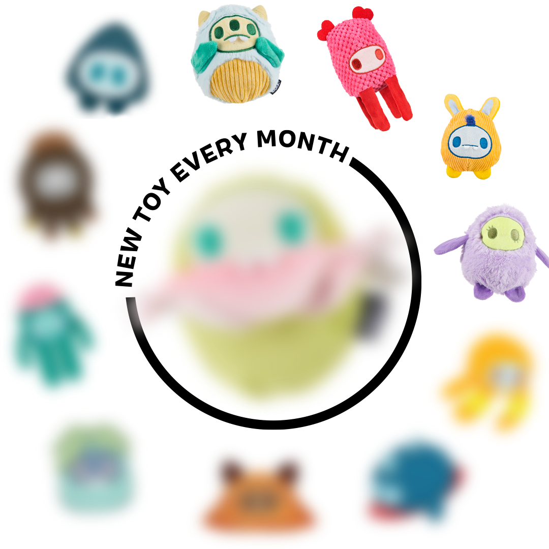 Secret Monster Club, Super Chewer Durable 2-in-1 Rip and Reveal Monthly Dog Toys