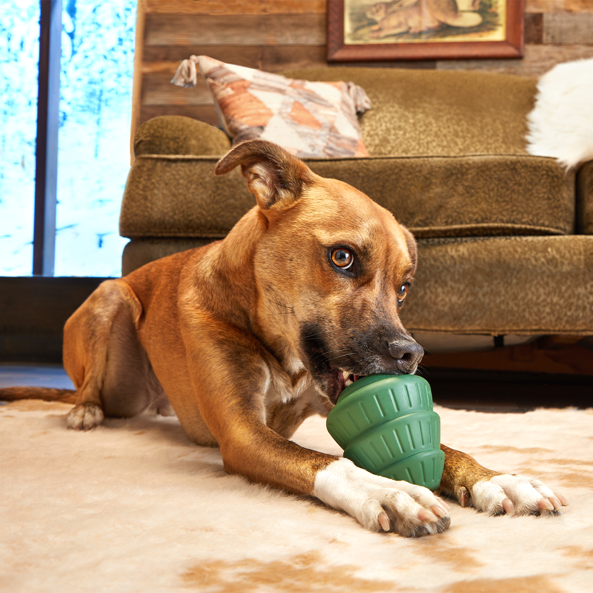 Tough Timber Pine Tree Super Chewer Durable Enrichment Dog Toy