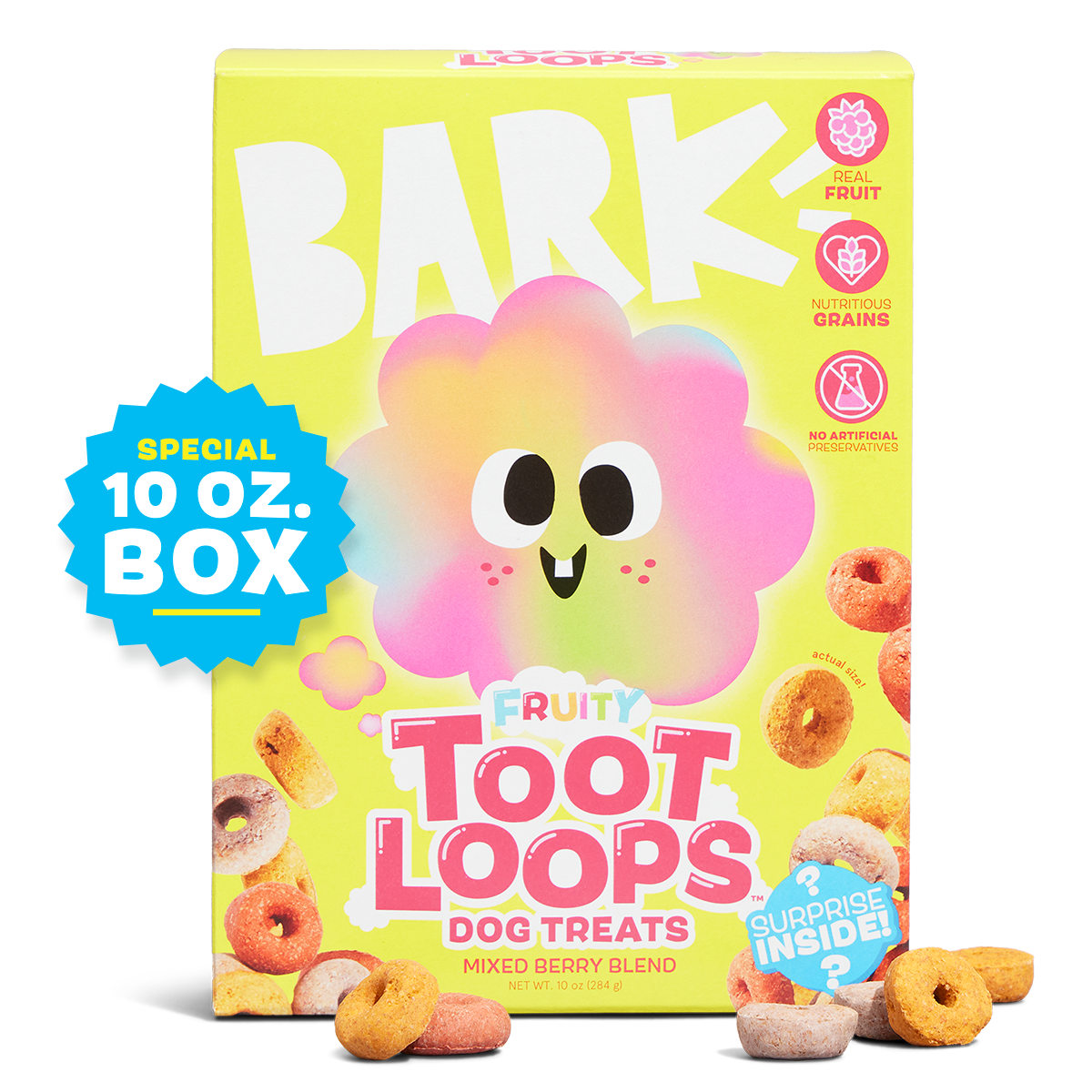 Tooty Fruit Loops™ Crunchy Dog Treats - Mixed Berry Blend