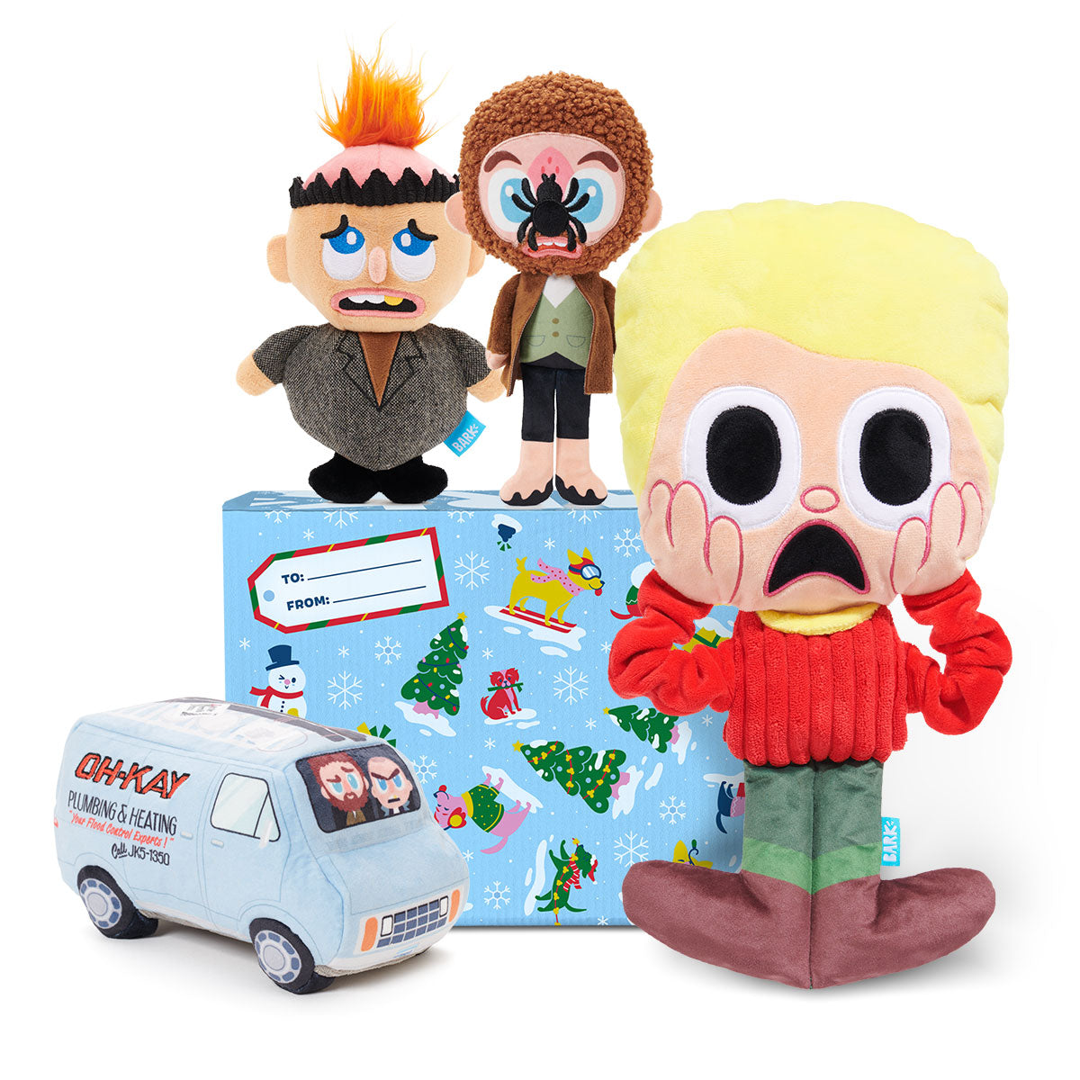 Home Alone Plush Dog Toy Holiday Gift Box