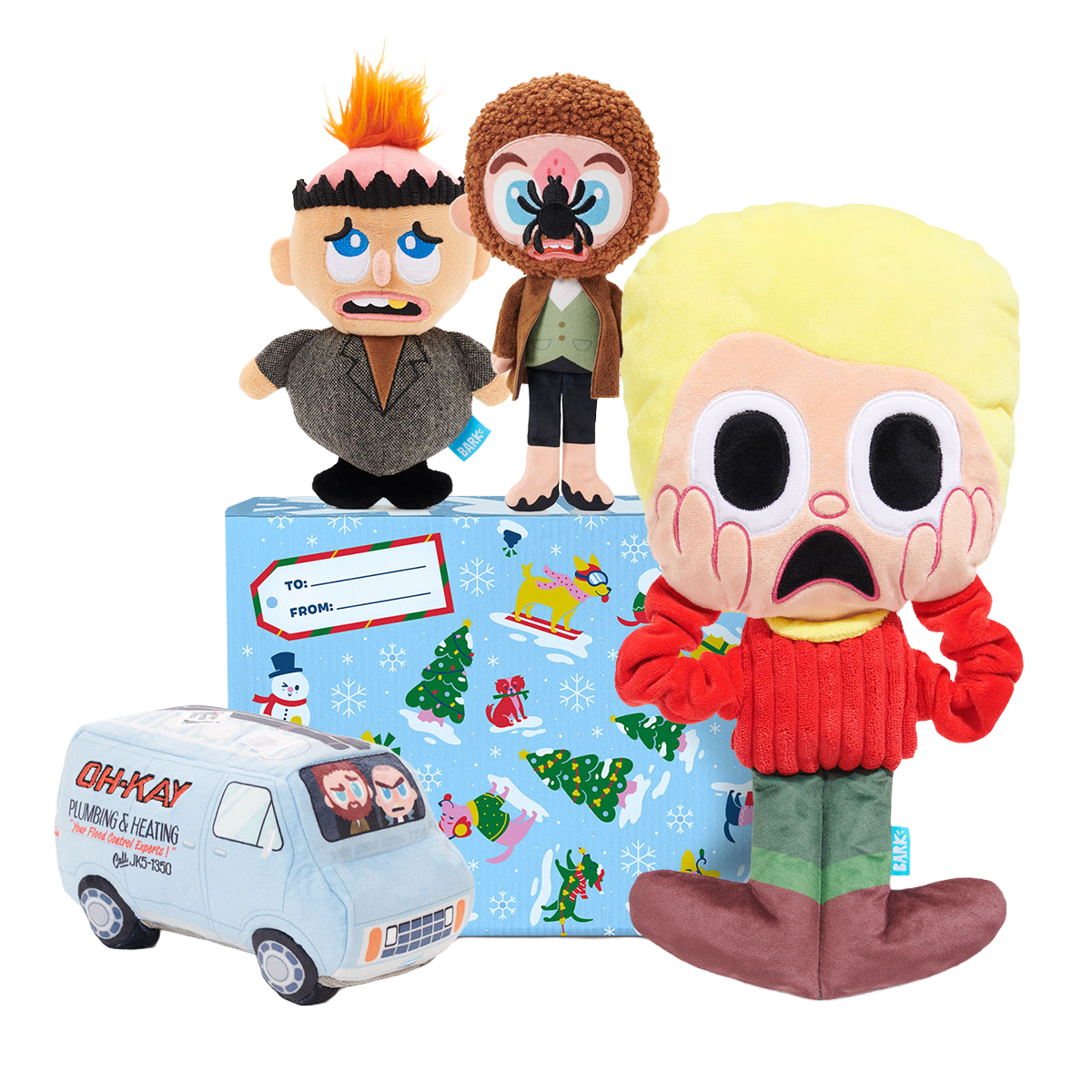 Home Alone Plush Dog Toy Holiday Gift Box