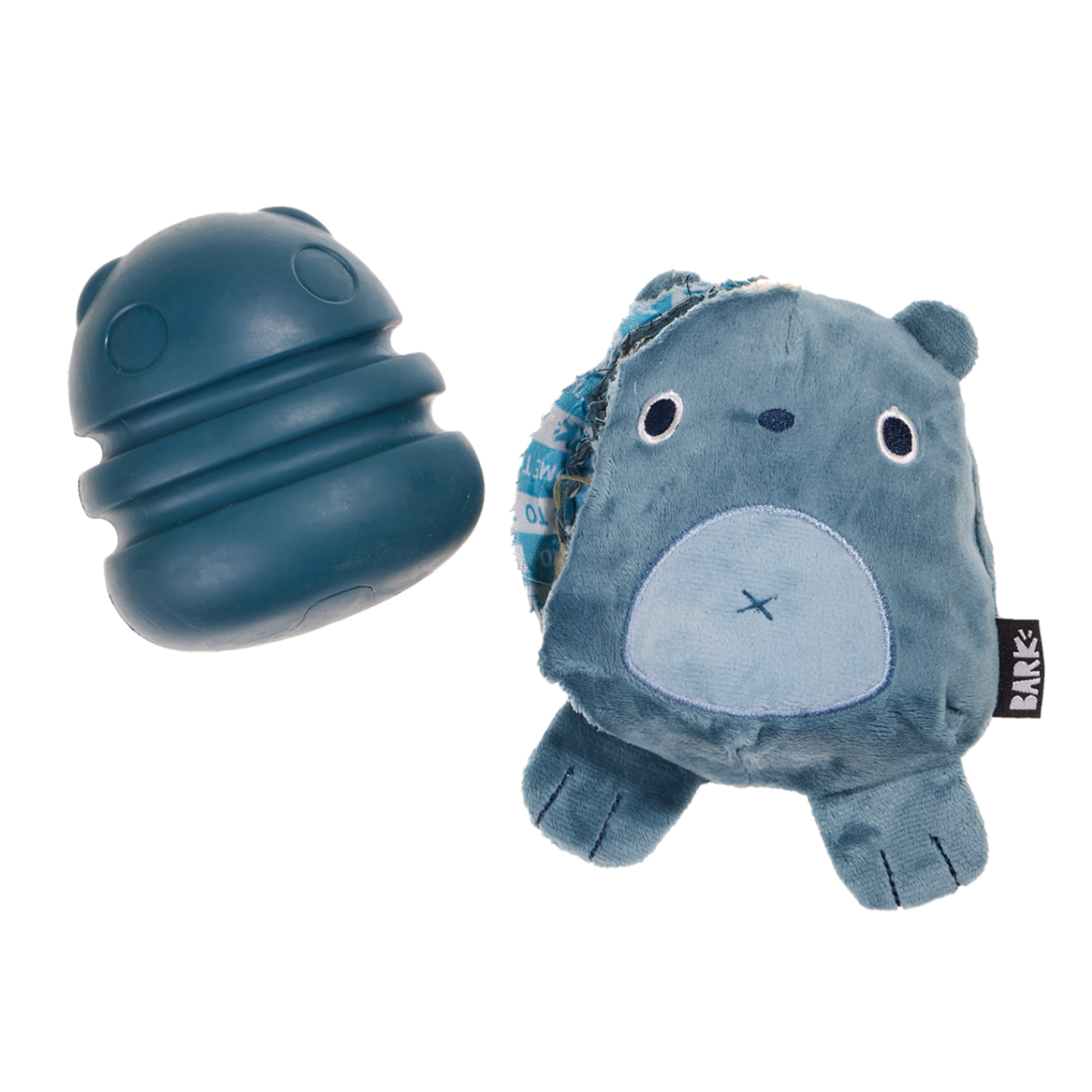 HUGBEAR バグベアー Grey Bear Hugger Super Chewer Durable 2-in-1 + Enrichment Dog Toy